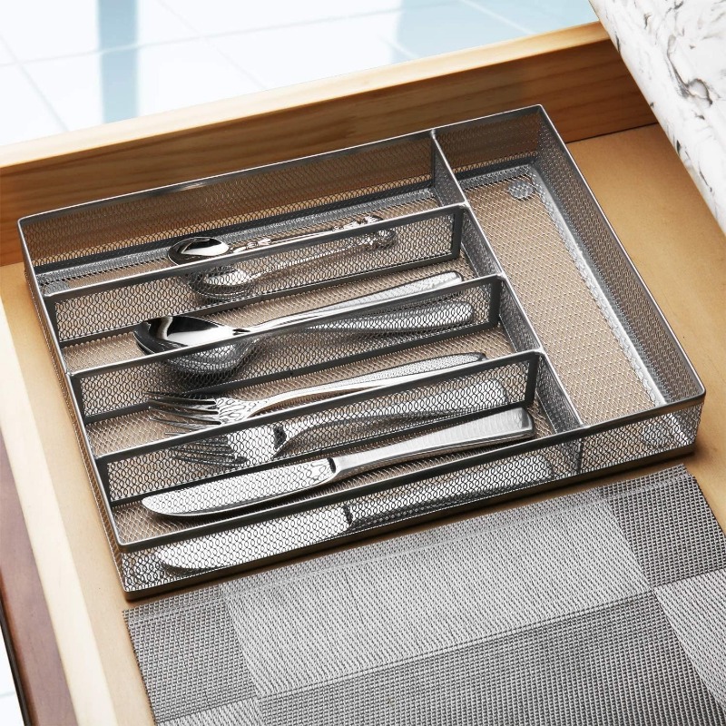 Kitchen Cutlery Storage Tray Household Flatware Storage Tray - Temu