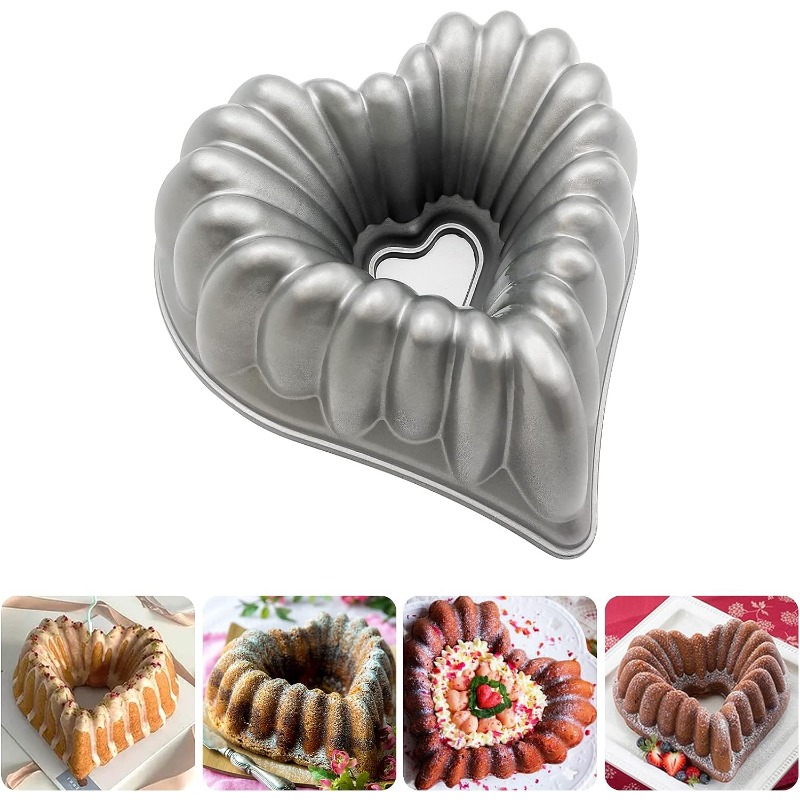 Heart Shaped Cake Molds, Mini Cake Pans, Metal Pudding Molds, Love