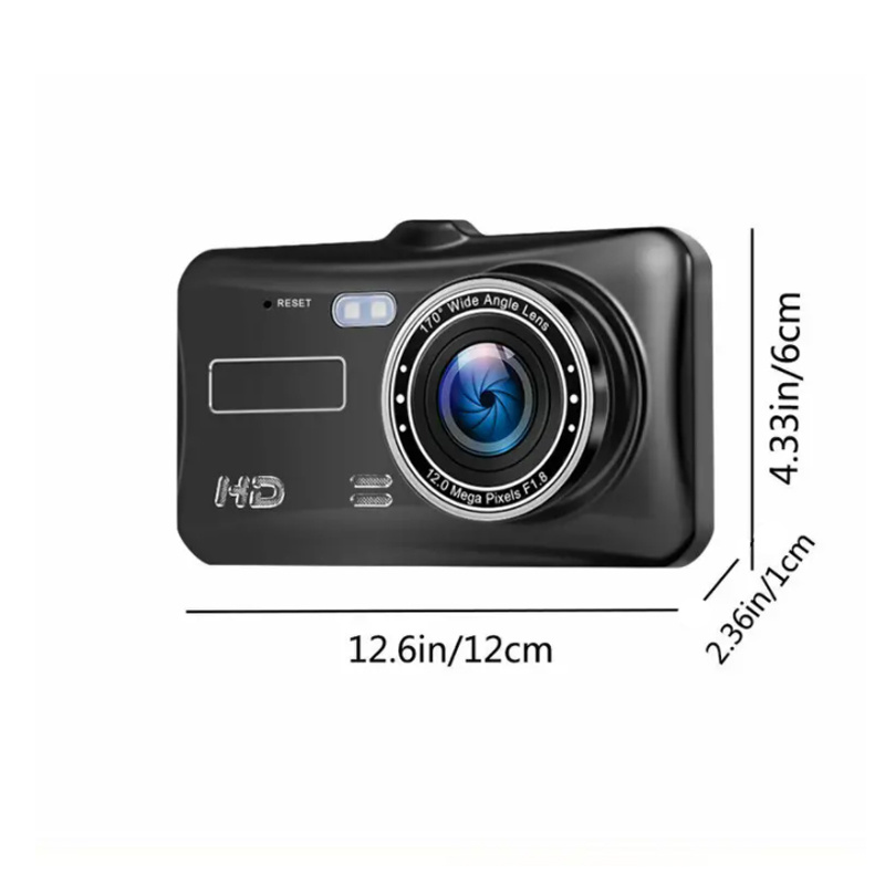 DashCam Front Rear and Inside Camera Car DVR Car Video Recorder Vehicle  Black Box 1080P NightVision Driver Recorder