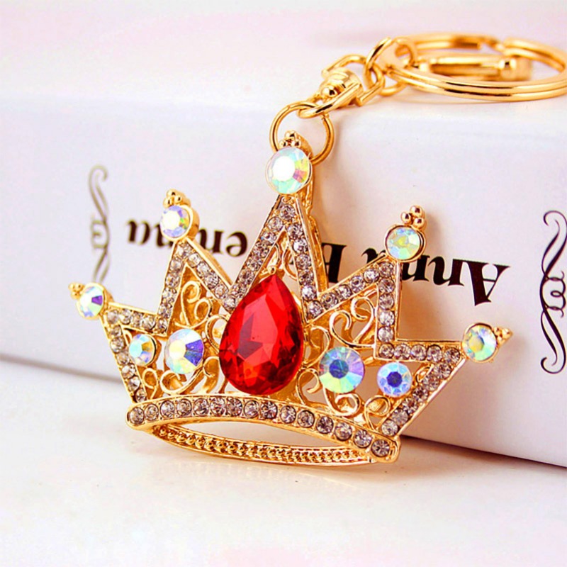 Unique Shiny Crown Design Inlaid Colorful Round Teardrop - Temu