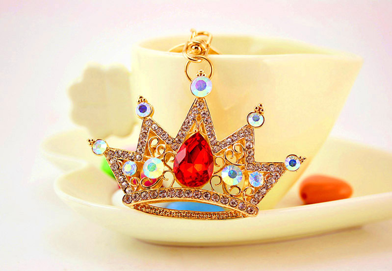 Unique Shiny Crown Design Inlaid Colorful Round Teardrop - Temu