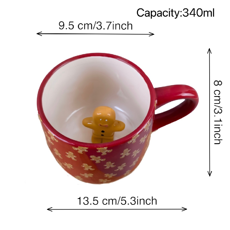 Cute Gingerbread Man Coffee Mug Ceramic Coffee Cups - Temu