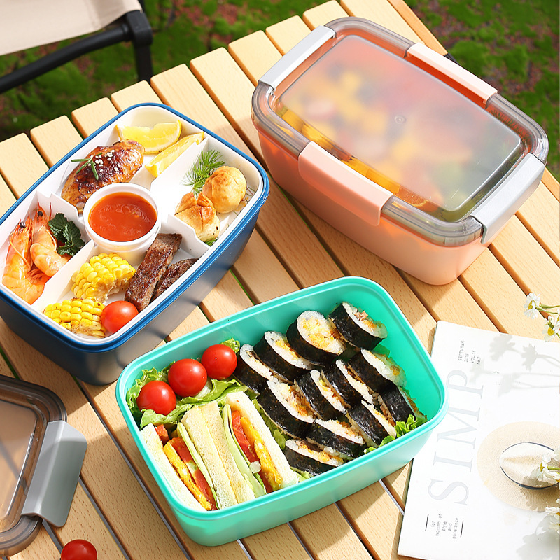 Microwavable Lunch Box Lunch Box With Cutlery And Sauce Box - Temu