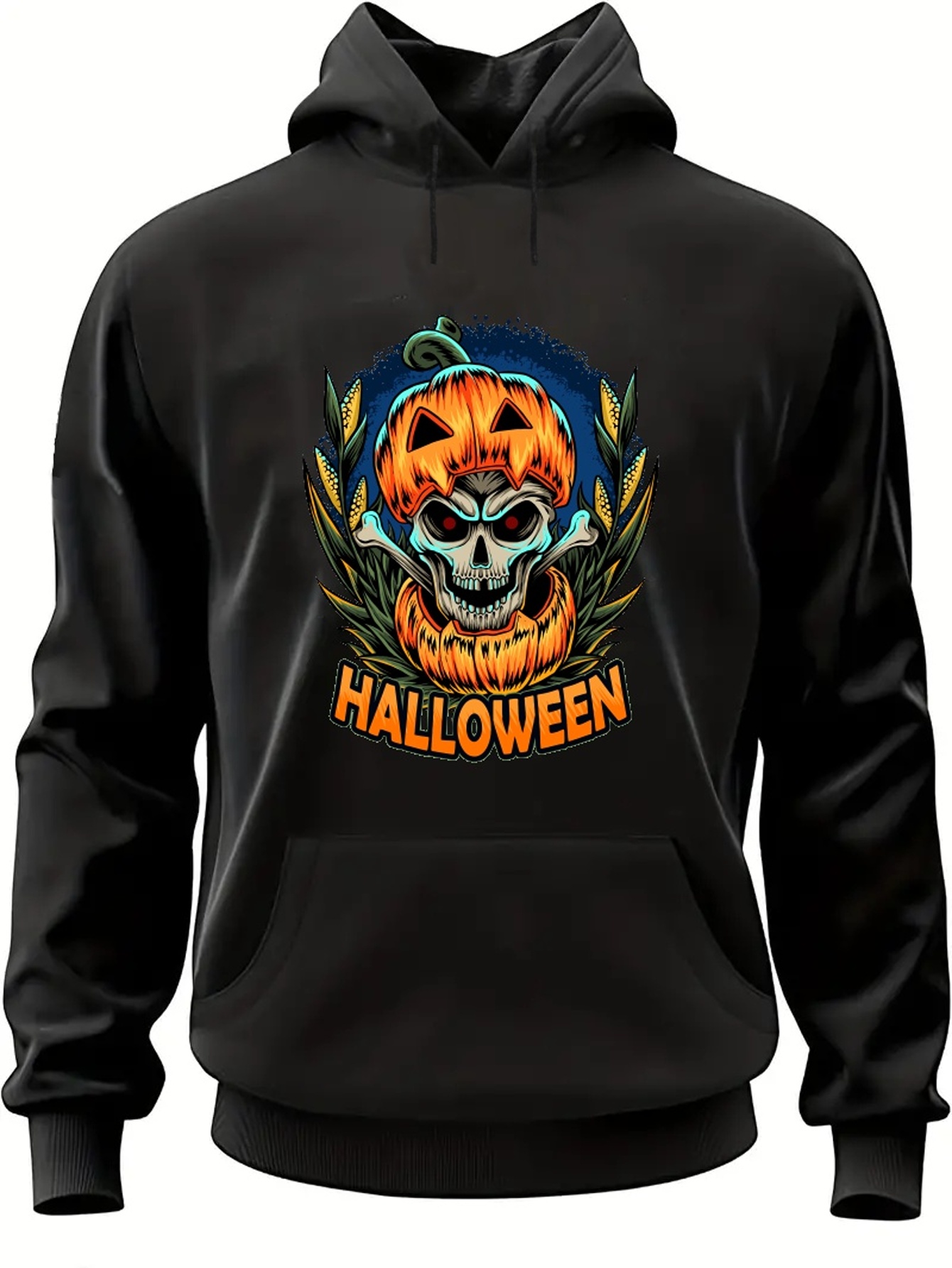 Halloween Series Hoodies For Men, Intimidating Skull Print Hoodie, Men's  Casual Pullover Hooded Sweatshirt With Kangaroo Pocket For Spring Fall, As  Gi