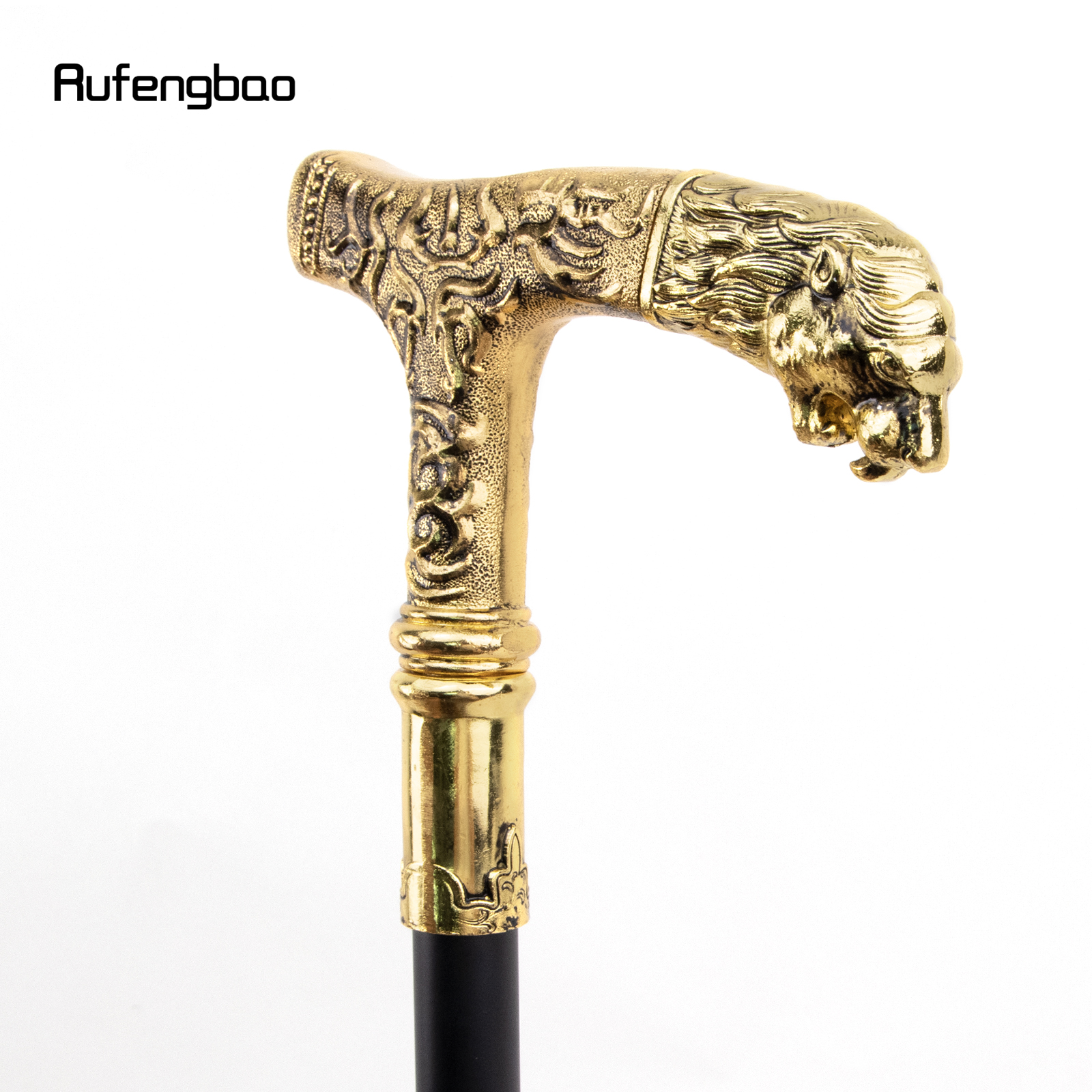 Golden Lion Handle Luxury Pattern Walking Stick Party - Temu