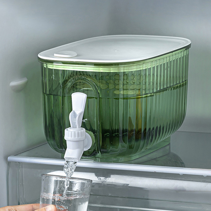 Drink Dispenser For Fridge,cold Water Bottle With Filter And Faucet,beverage  Container For Kitchen Home Party Bar