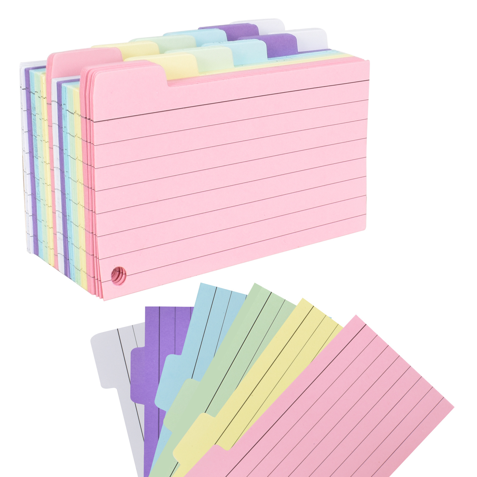 Ruled Record Papers Ruled Colored Ruled Review Cards For - Temu