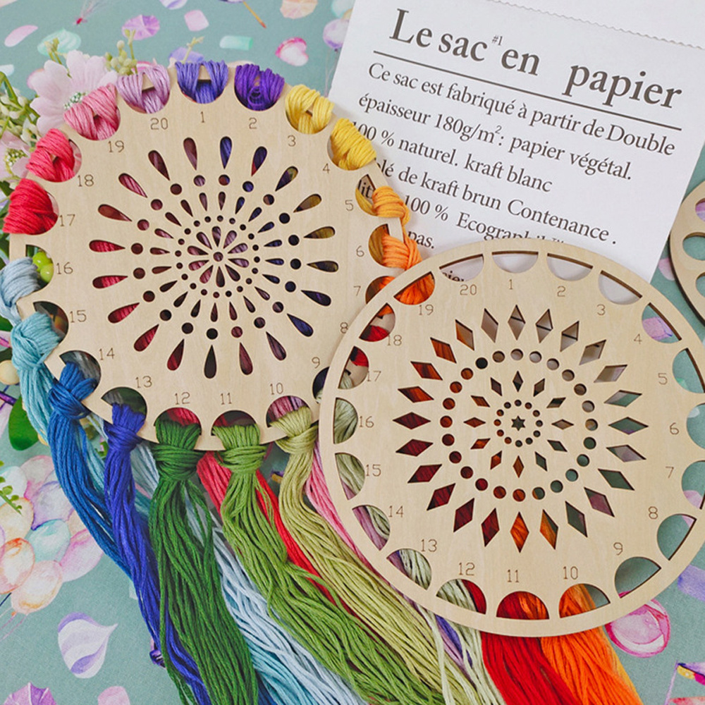 Wood Embroidery Floss Organizer Cross Stitch Thread Holder - Temu