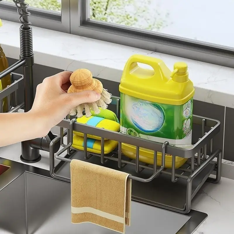 Sponge Holder Faucet Storage Rack Over Faucet Kitchen Sink - Temu