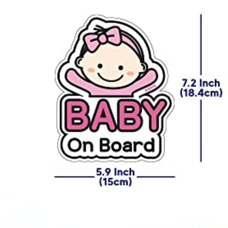 Eye catching Cartoon Baby On Board Sticker Perfect Gift For - Temu