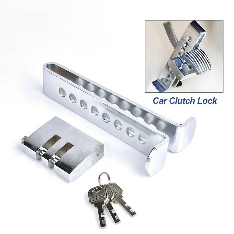 Blocco Pedale Antifurto Universale Per Auto, In Acciaio Massiccio Con 3 Chiavi, Adatto Per Pedali Larghezza <1,4 Cm, Frizione E Acceleratore