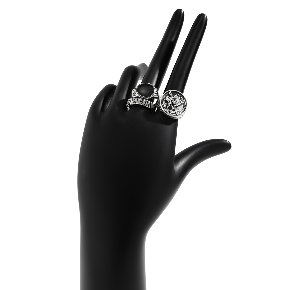 Gothic Style Pirate Knife Ring Men's Silvery Ring - Temu