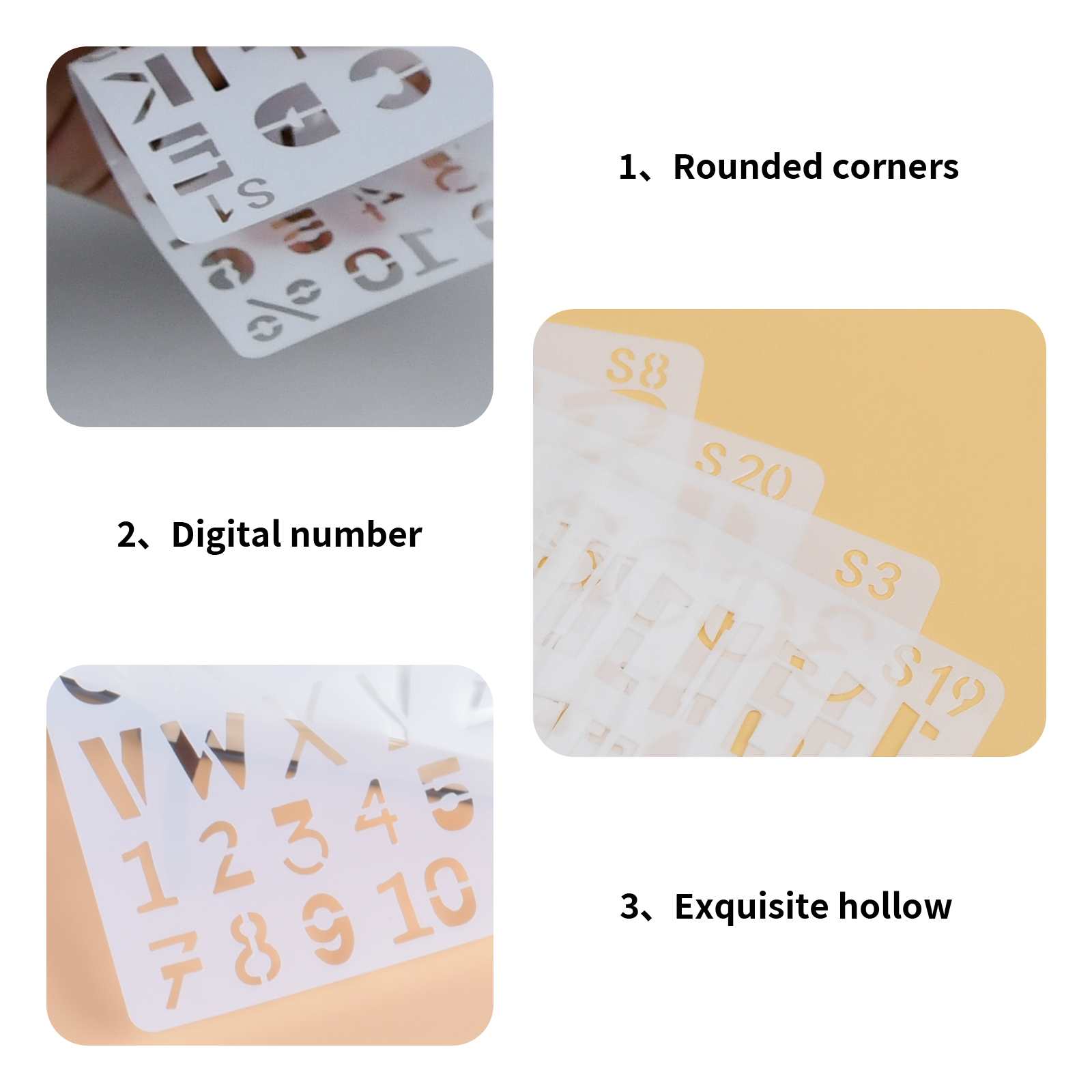 Stencil Sets Numbers Letters, Plastic Stencils Numbers