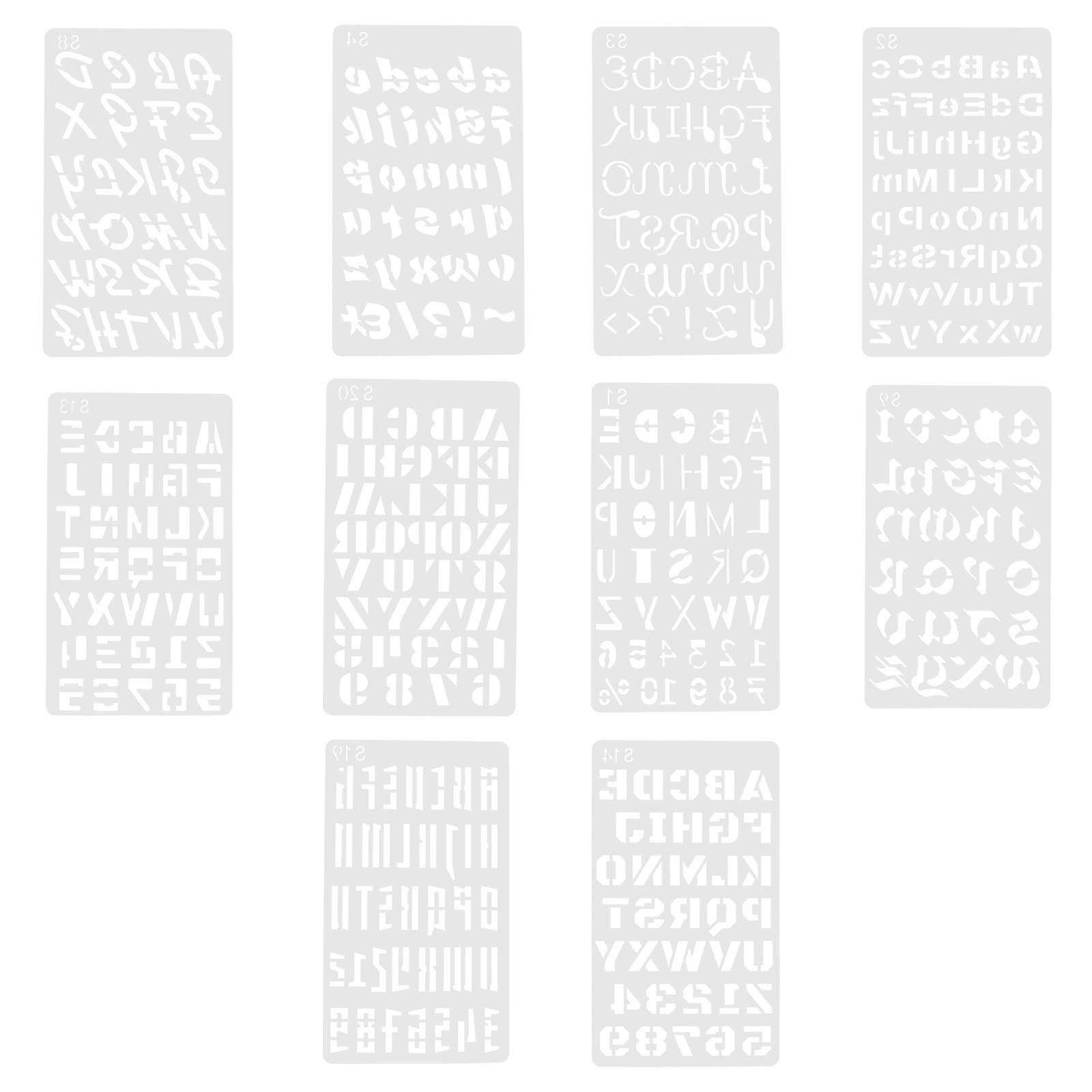 16pcs Letter Stencils For Painting Reusable Plastic Character, Letter And  Numbers Drawing Painting Stencils Templates For Journal Notebook, Scrapbook