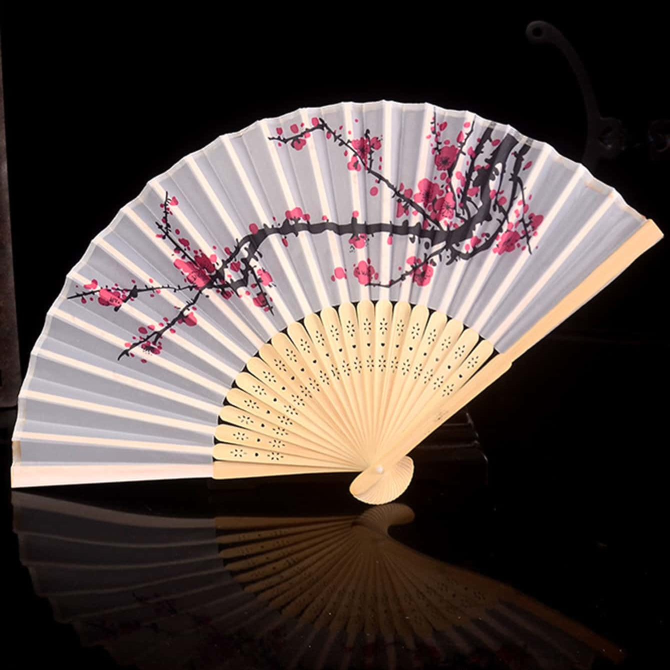 Fine Pretty Womens Dance Show Traditional Fans Handheld 7 Chinese Silk  Floral Decorations With Folding Design Perfect Crafts Gift With From  Zuotang, $3.25