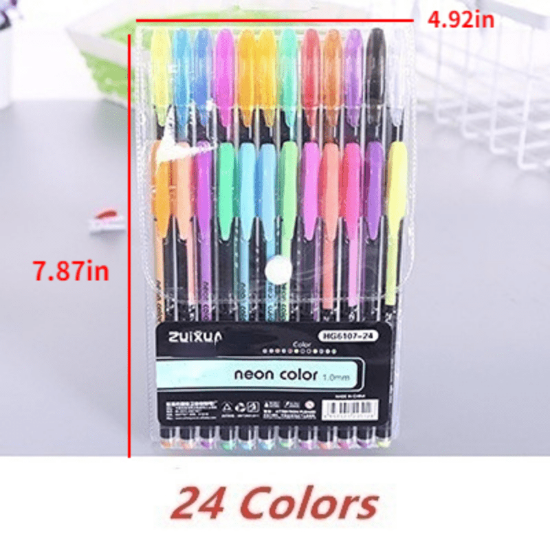 9 Colors/Set Glitter 0.5MM Gel Pens Set for School Office Coloring Book  Journals Drawing Doodling Art Markers Colored Gel Pen