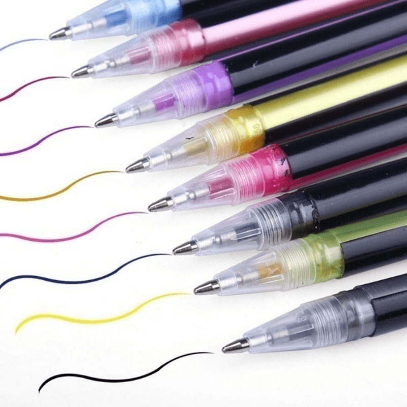 24Pcs Painting Set Glitter Highlighter Markers Pen Pastel Drawing