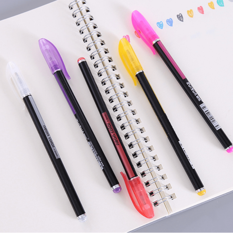 24Pcs Painting Set Glitter Highlighter Markers Pen Pastel Drawing