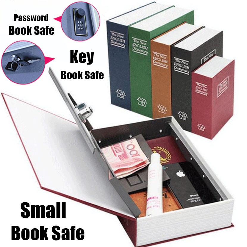  Mini caja fuerte de metal Strongbox creativo hucha segura  cerradura seguridad dinero alijo con llave : Productos de Oficina