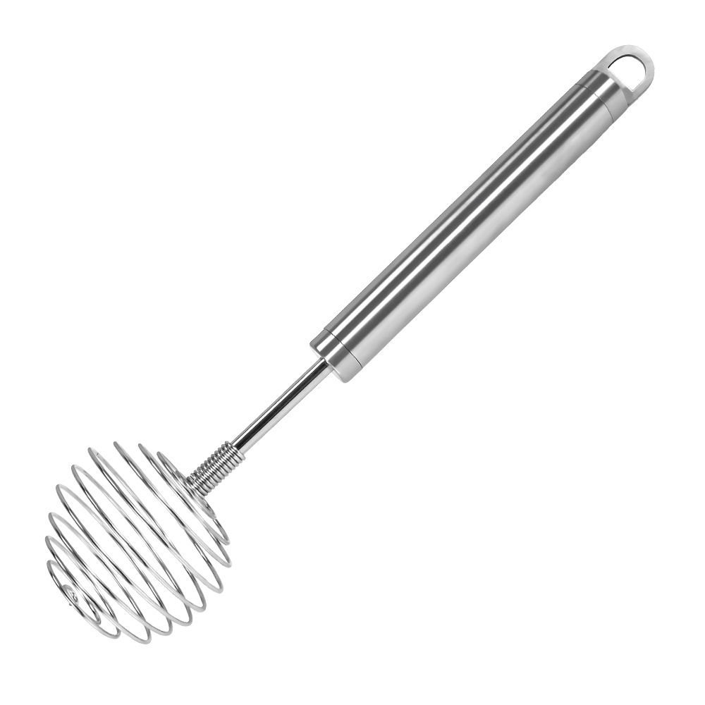 Stainless Steal Spring Egg Whisk Handheld Coil Egg Beater Elastic Spiral  Cooking Tool 