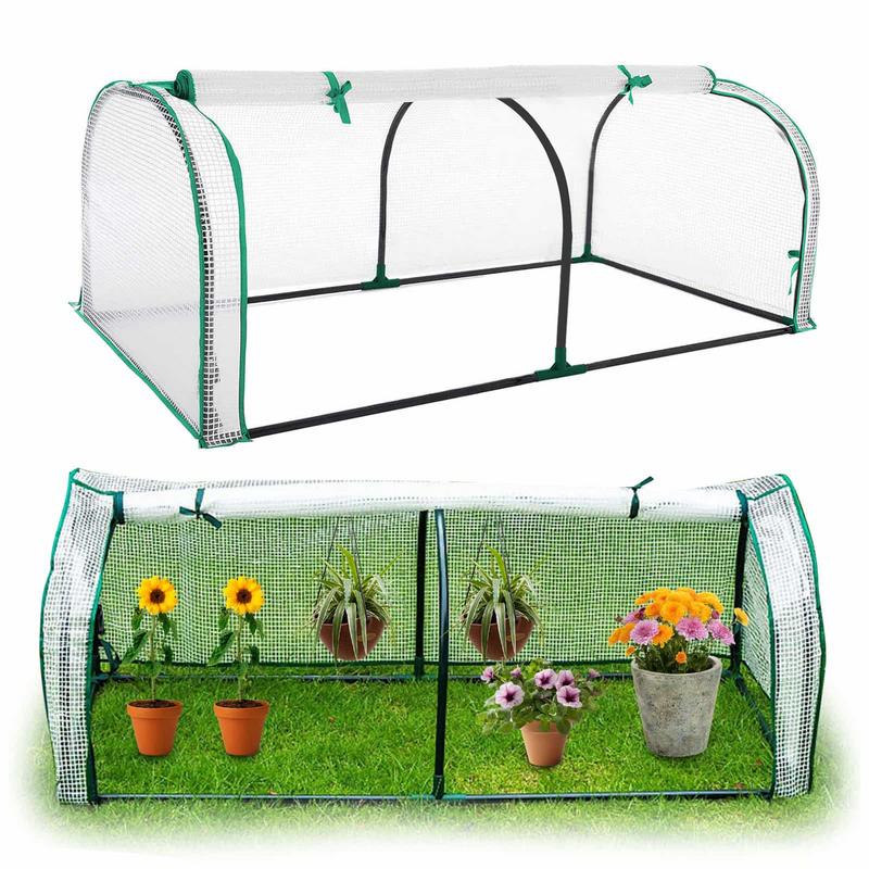 Mini invernadero emergente pequeño para interiores y exteriores, cubierta  para maceta de jardín, refugio de flores para patio trasero, 27 x 27 x 31