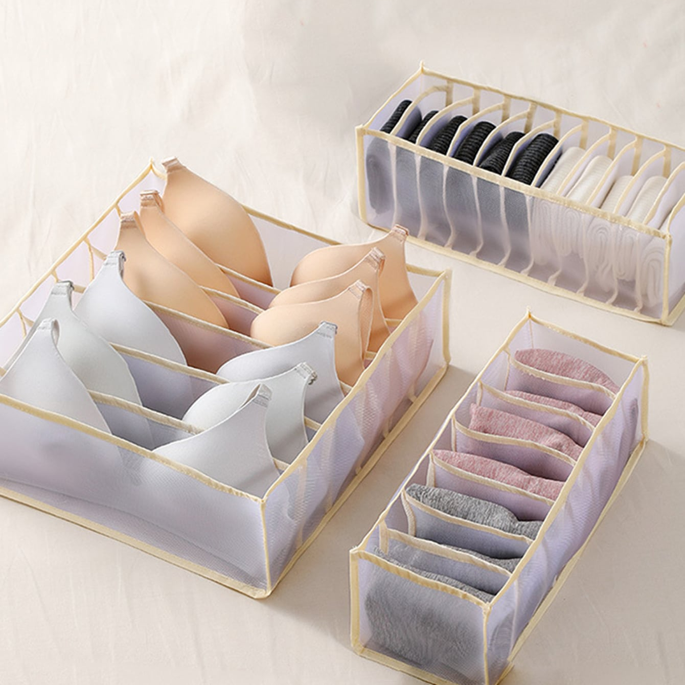 Multi grid Underwear Drawer Storage Box Foldable Clothes - Temu United  Kingdom