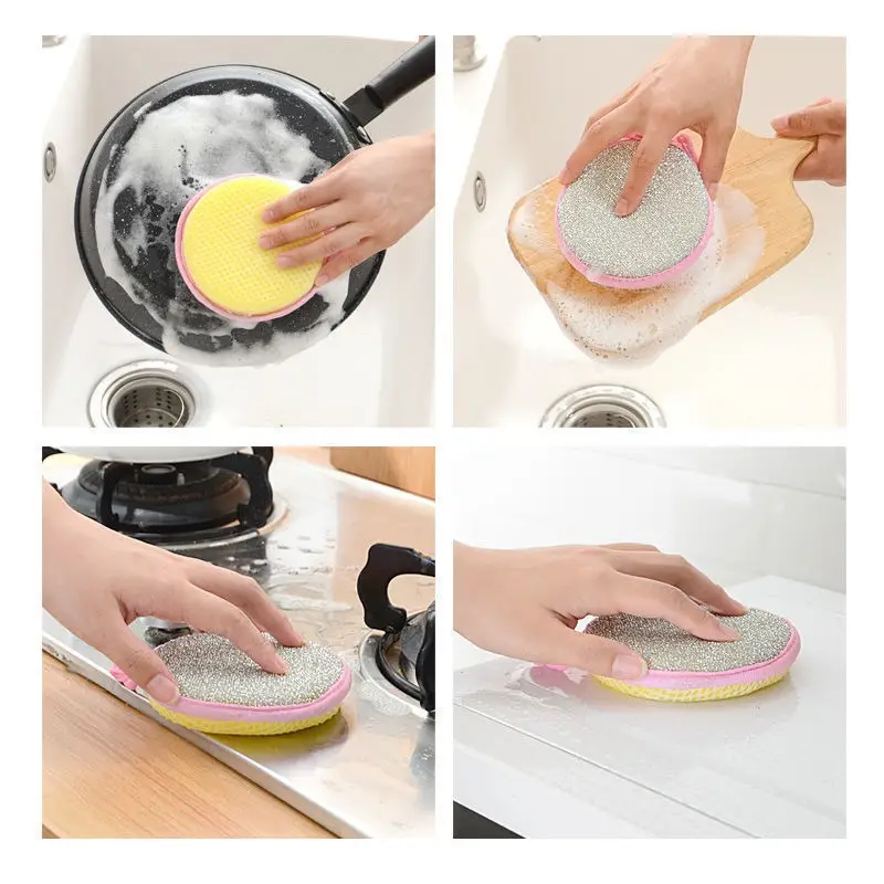 Double Sided Dishwashing Sponges Pan Pot Dish Washing - Temu