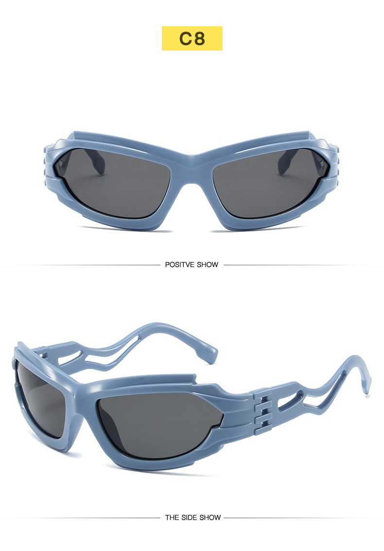 DYTYMJ Sports Cycling Sunglasses Men Trendy Personality Polygon