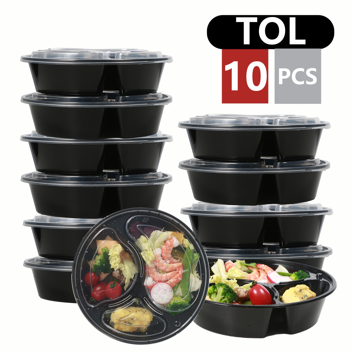 5pcs/10pcs 450ml Kitchen Baking Packaging Box Meal Prep Container