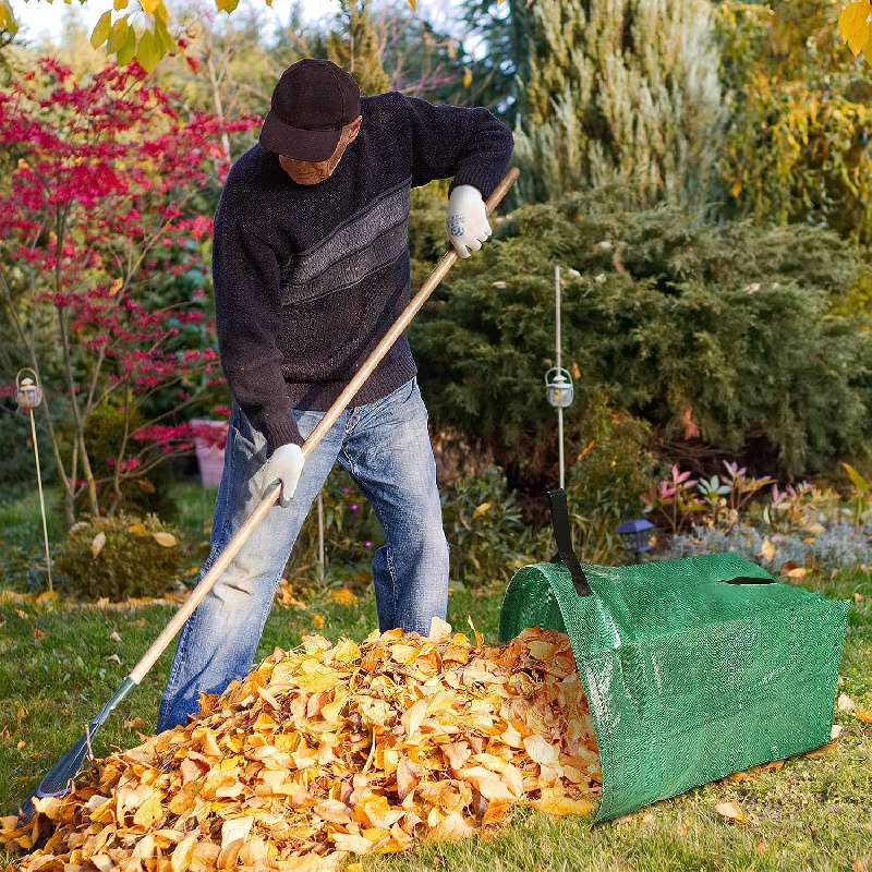 Leaf Bag for Collecting Leaves, Reusable Heavy Duty Gardening Bags, Yard  Waste Tarp Garden Lawn Container Gardening Tote Bag-Tarp Trash