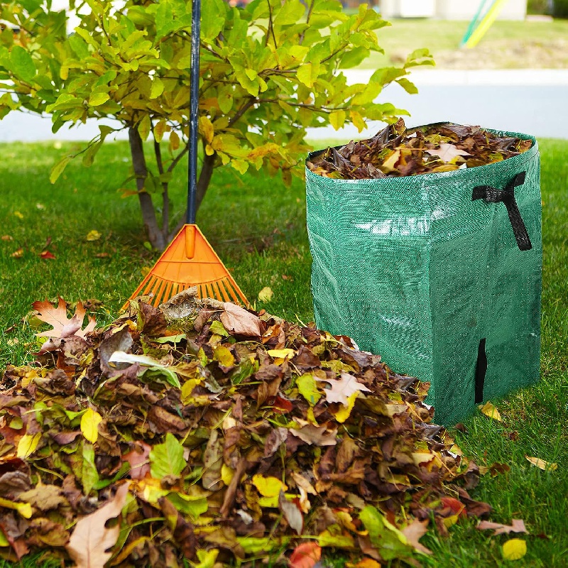 Outdoor Garden Leaf Storage Bags, Garden Waste Bags, Lawn Courtyard Pool Waste  Bags, Gardening Containers, Heavy-duty Reusable Foldable Leaf Basket Bags -  Temu