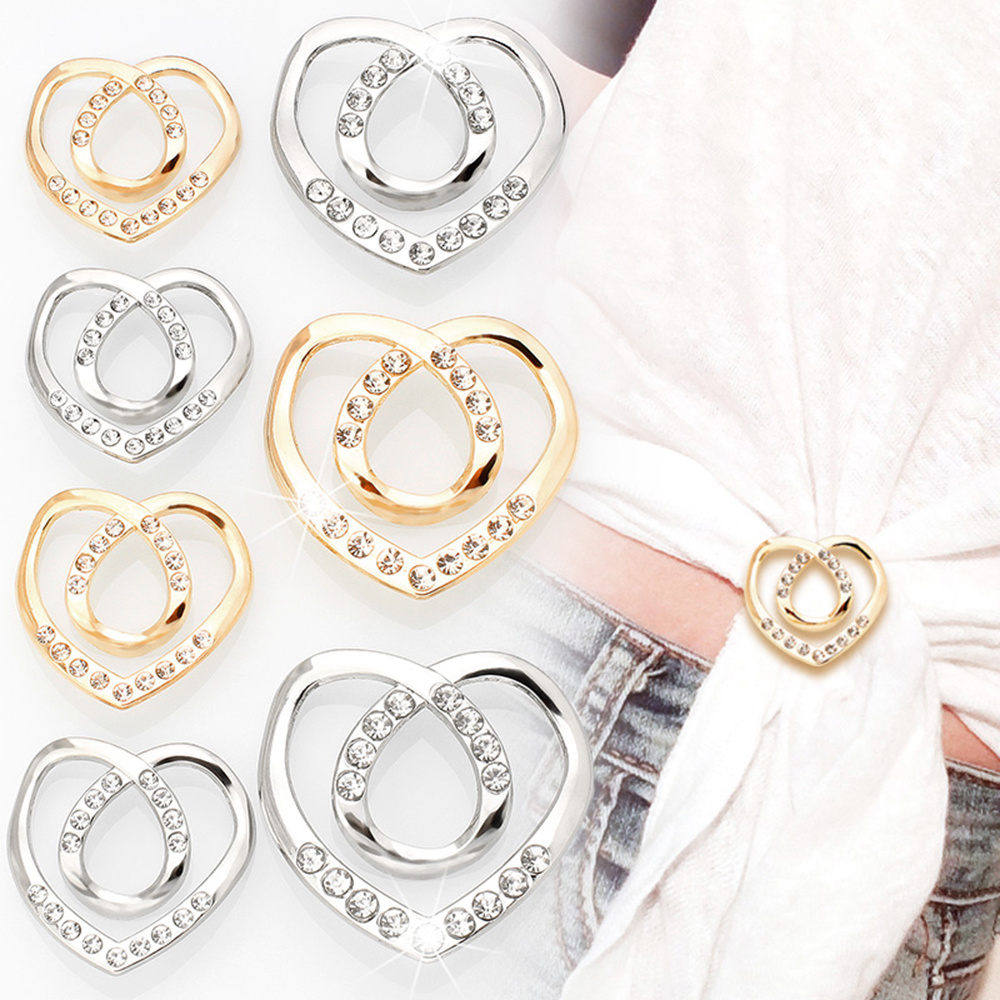 Hollow Multi-functional Scarf Buckle Inlaid Shiny Rhinestone Elegant Scarf  Clip Buckle - Temu