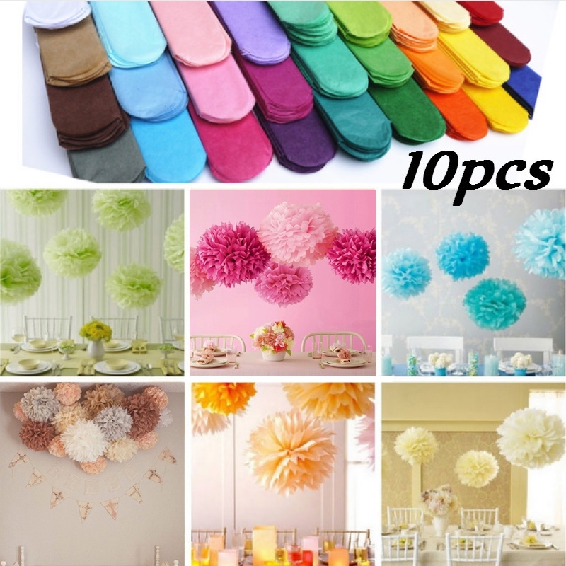 Hot Sale Pom Tissue Paper Flower Balls Home Party Wedding - Temu