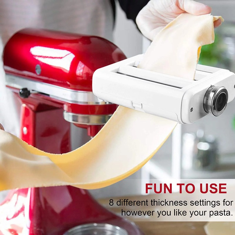 Pasta Maker Attachments Set For All Kitchenaid Stand Mixer, Including Pasta  Sheet Roller, Spaghetti Cutter, Fettuccine Cutter, Mixer Stainless Steel &  Brush - Temu