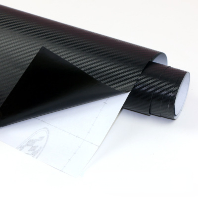 3d Kohlefaser Vinyl Wrap Folie Glanz Schwarz Vinyl Wrap Car Wrap Blatt  Rollfolie für Auto Fahrzeug Laptop Skin Handyhülle 10x150cm