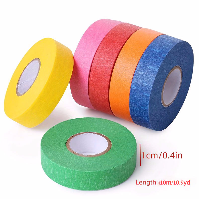 Colored Masking Tape,Colored Painters Tape for Arts & Crafts, Labeling or  Coding - Art Supplies for Kids - 8 Different Color Rolls - Masking Tape 1/2  Inch wide x 10.9 Yards 