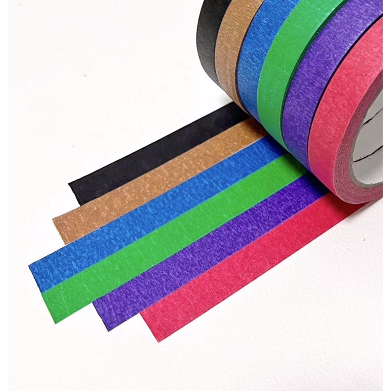 Colored Masking Tape, Rainbow Colors Painters Tape Colorful Craft