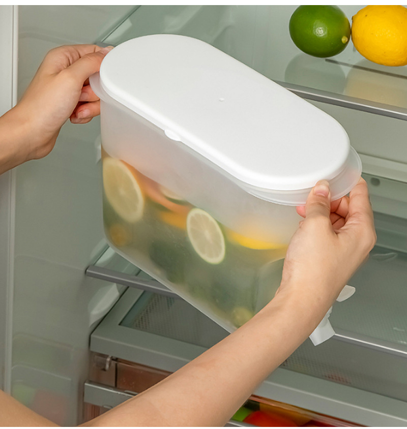 1pc 3.5l Refrigerator Cold Water Jug With Tap, Lemon Juice Bottle, Drink  Dispenser, Kitchen Utensils