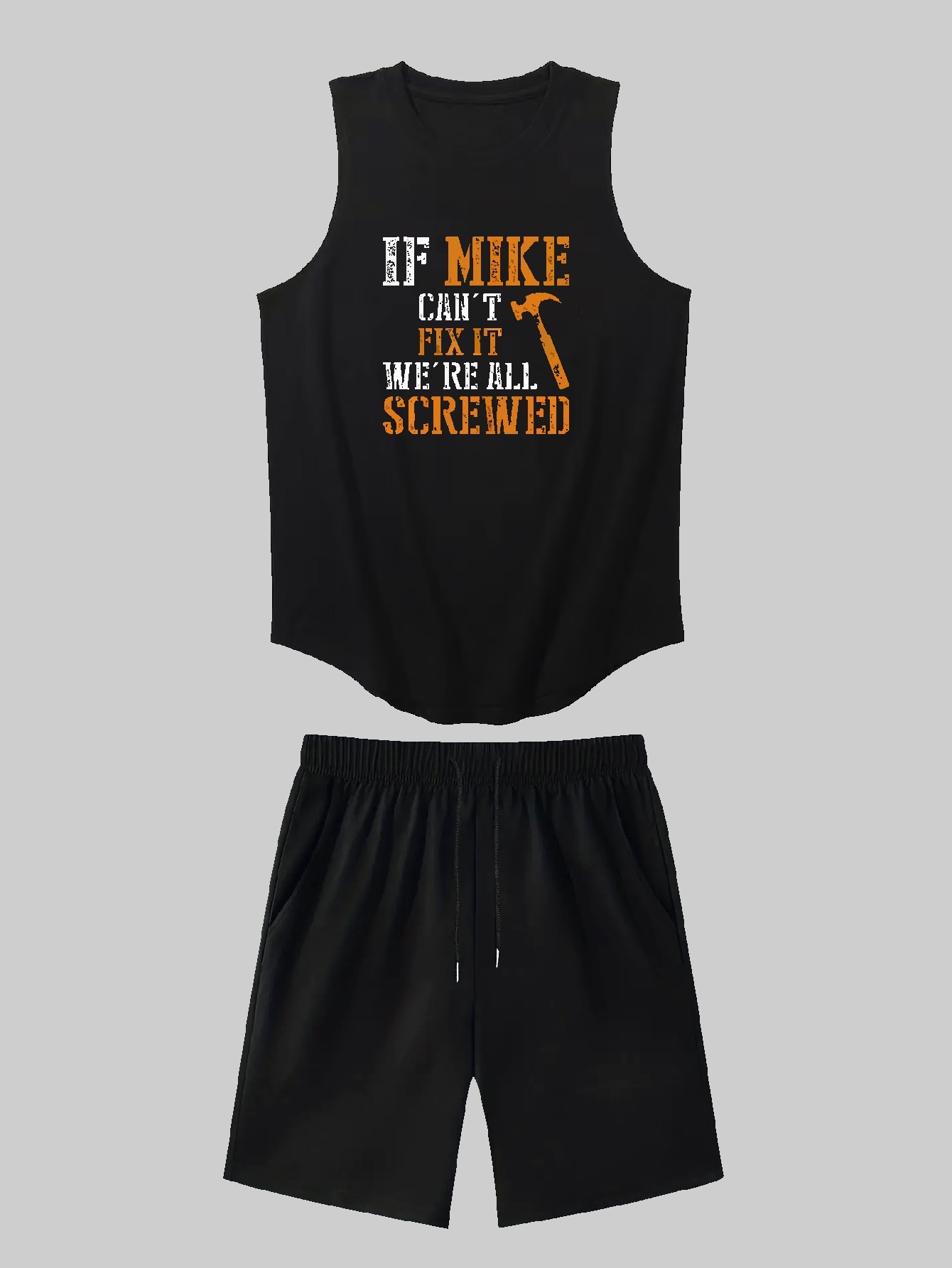 Trendy Tracksuit Men  Mike 't Fix 're Screwed Graphic - Temu