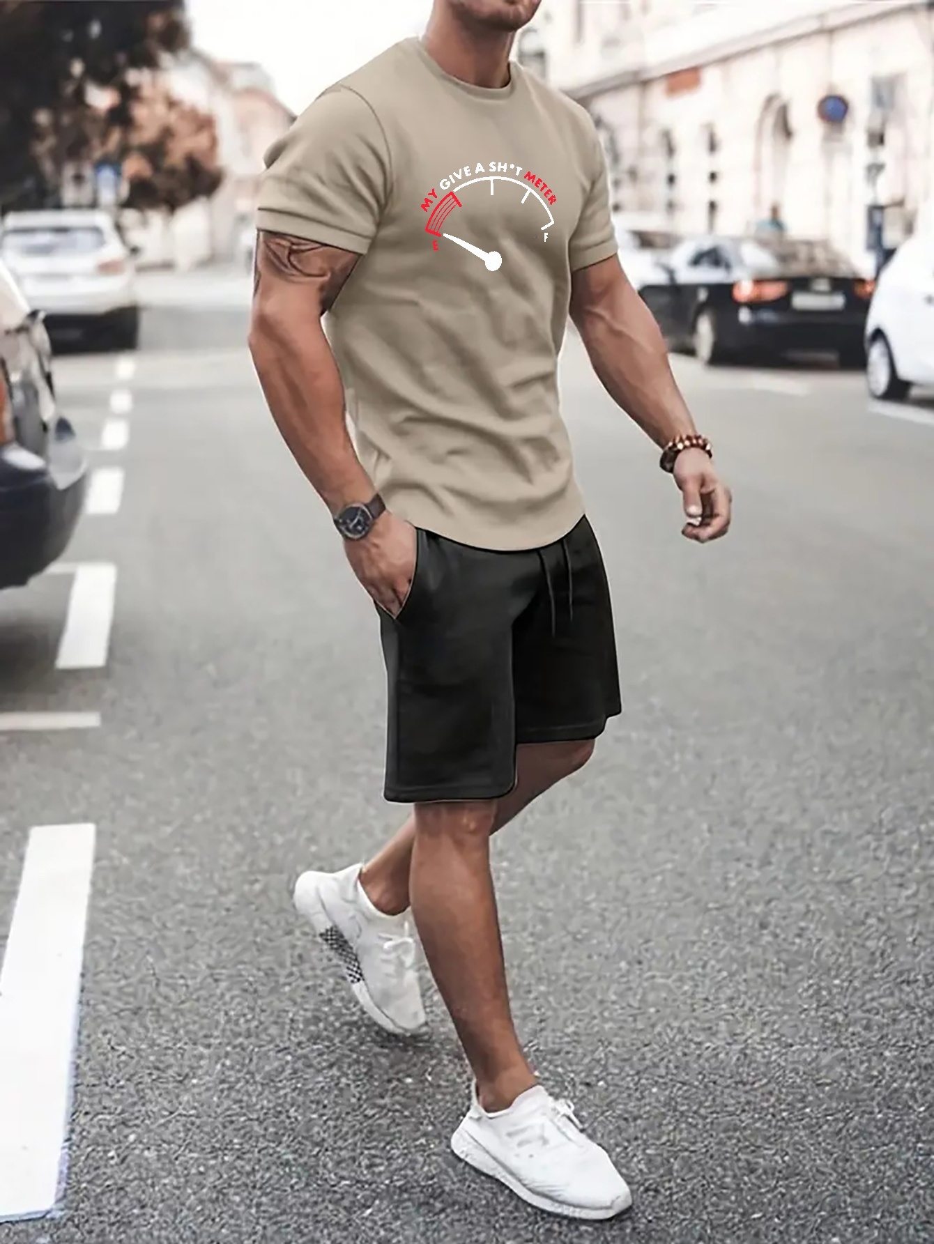 Conjunto De Camiseta Y Pantalones Cortos Con Estampado Grafico De Esfera De Talla Para Hombre Para Deportes entrenamiento al Aire Libre Chanda