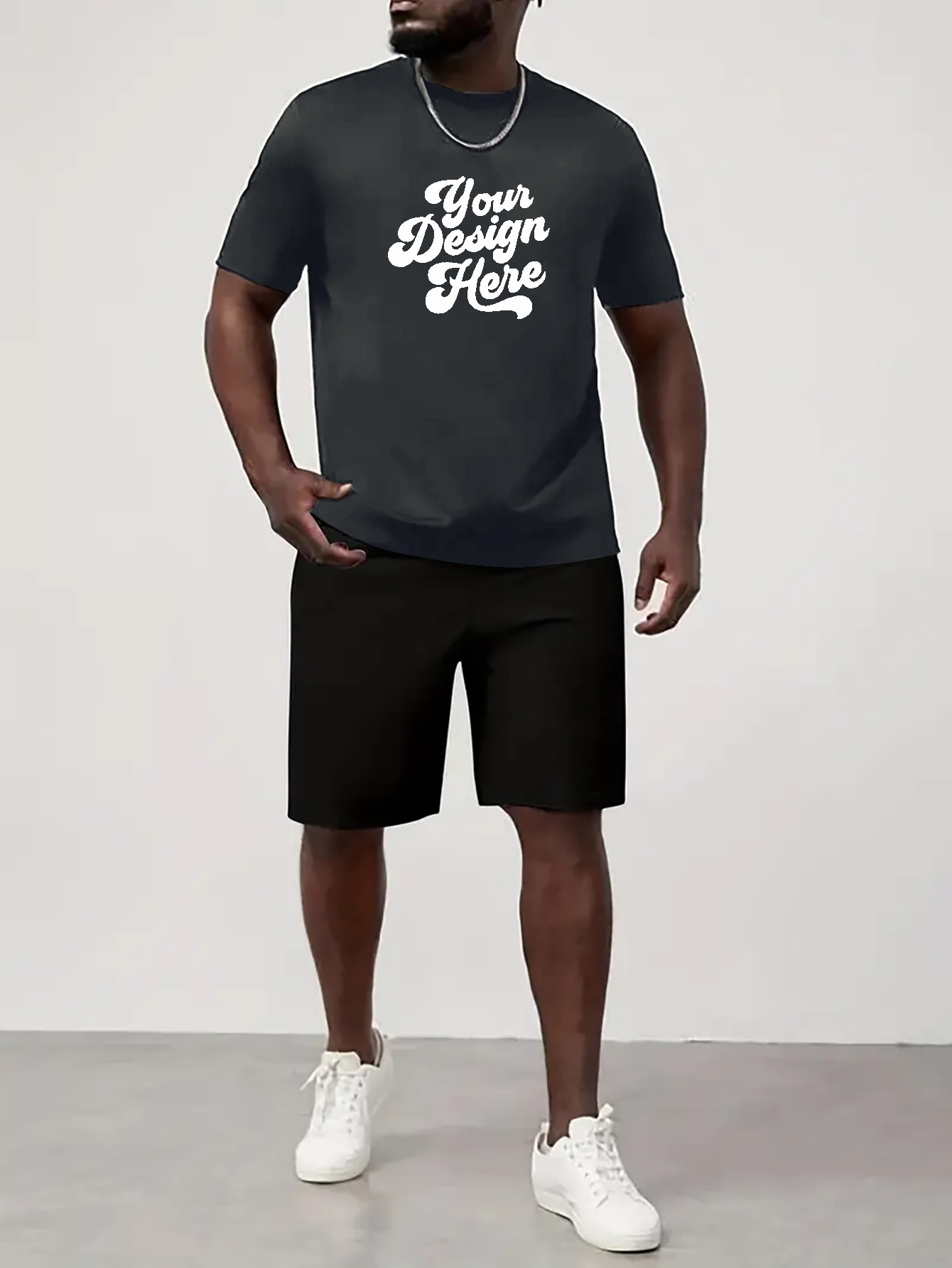 Men's Plus Size  Design  Graphic Print T shirt Shorts Set - Temu