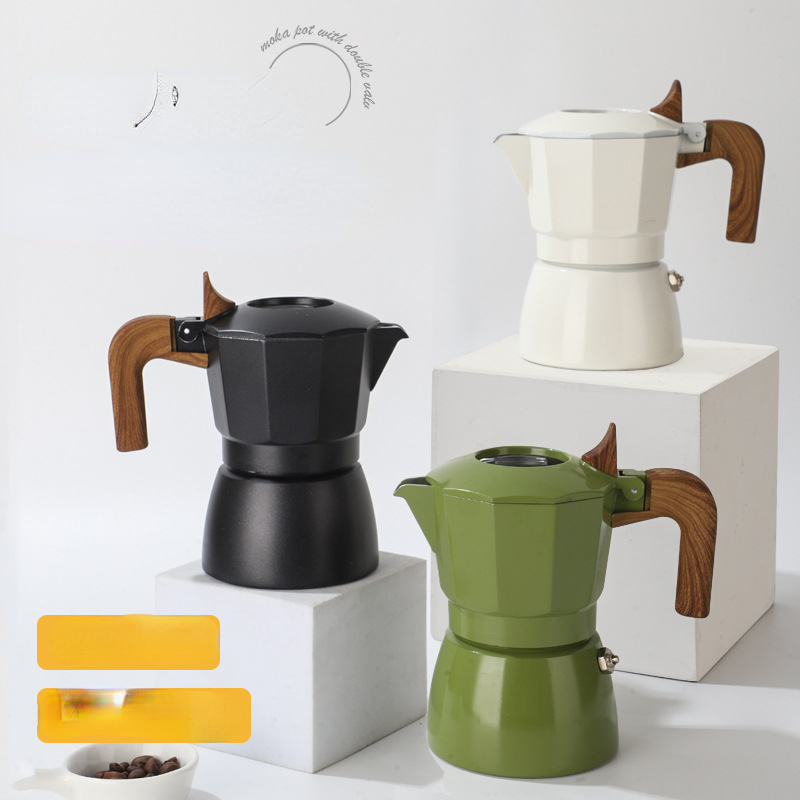 Moka Pot Double Valve Mocha Coffee Pot Set Italian Coffee Machine
