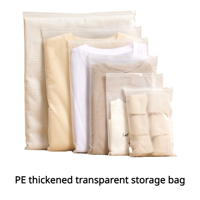 20pcs Clothing & Toy Sorting Ziplock Bags, Transparent, Large Capacity,  Sealed And Portable, Waterproof, Self-sealing, Frosted, Multifunctional  Storage Bag