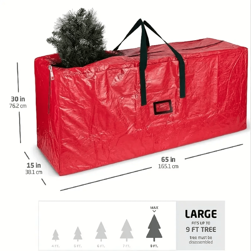 Grand sac de rangement pour sapin de Noël Sac pratique à fermeture éclair