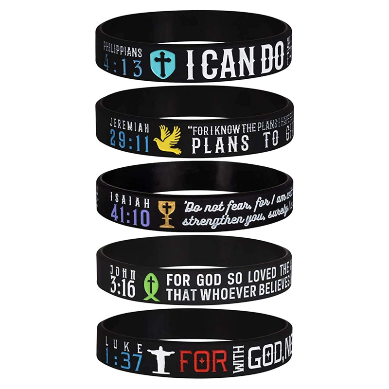 Religious on sale rubber bracelets