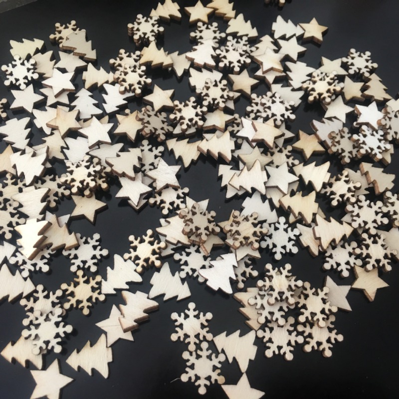 Paintable Wood Snowflake Cutouts Wooden Charms - Temu