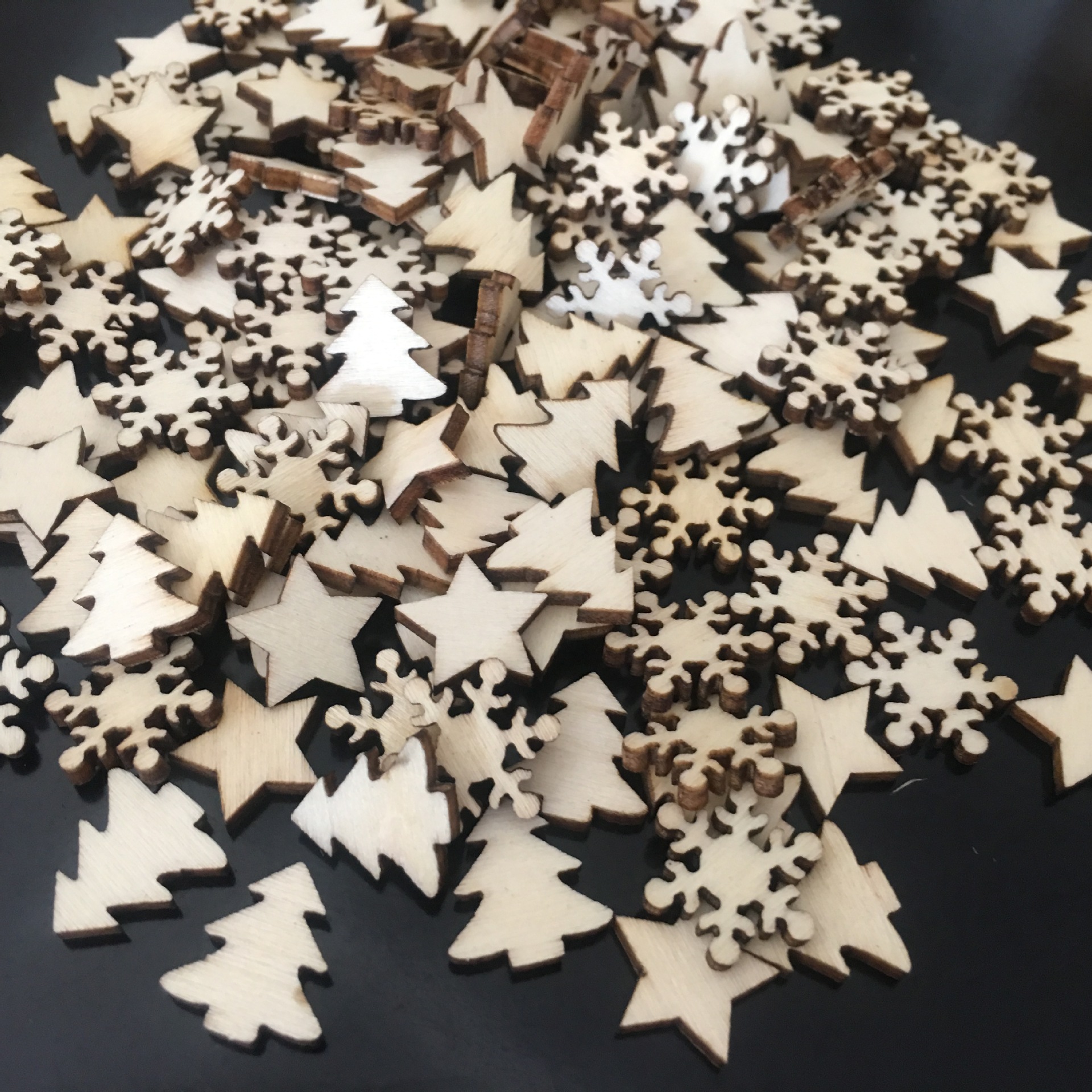 Wooden Snowflake Ornaments Diy Christmas Tree Cutout - Temu