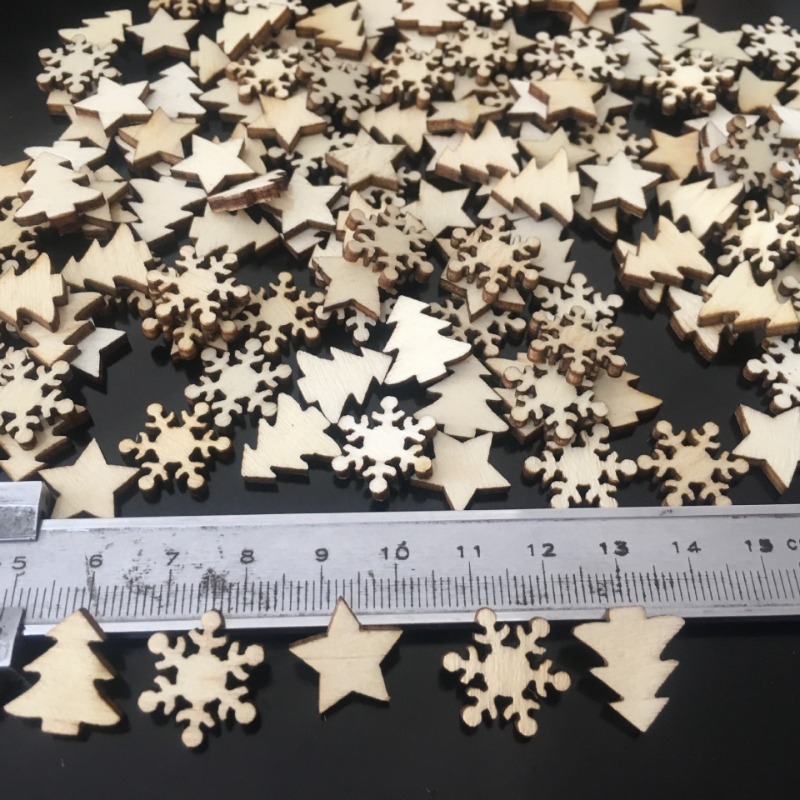 Mini Wood Snowflakes 