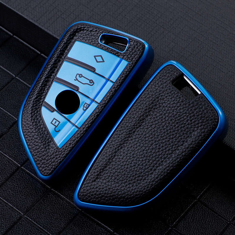 Plating TPU Car Key Cover Case for BMW X1 X3 X5 X6 Series 1 2 5 7