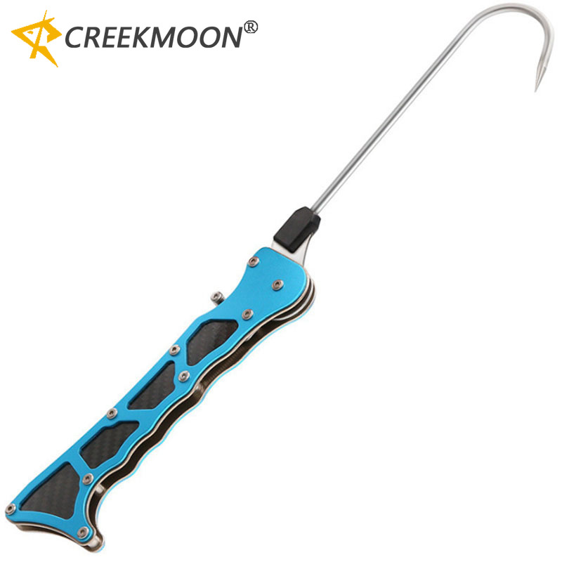 120cm Telescopic Stainless Steel Ice Fishing Gaff Outdoor Sea